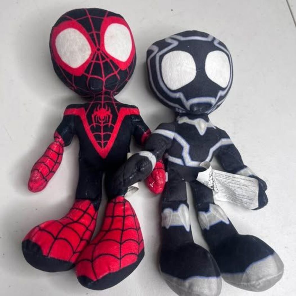 Marvel Miles Morales Spider-Man and Black Panther Plush Toys